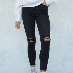 High rise black jeggings